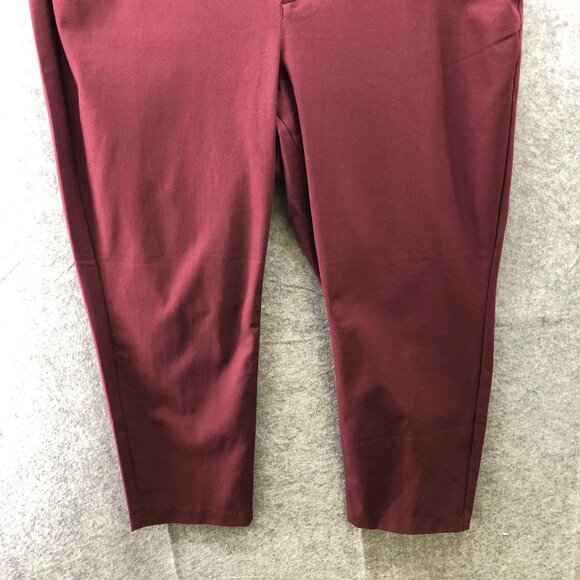 Old Navy High Rise Pixie Ankle Pants Womens Plus Size 24 Raisin Red Burgundy - Picture 4 of 10